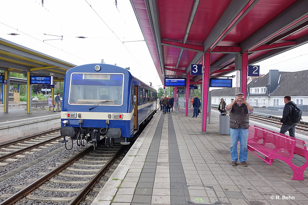 Sonderzug im Celler Hauptbahnhof